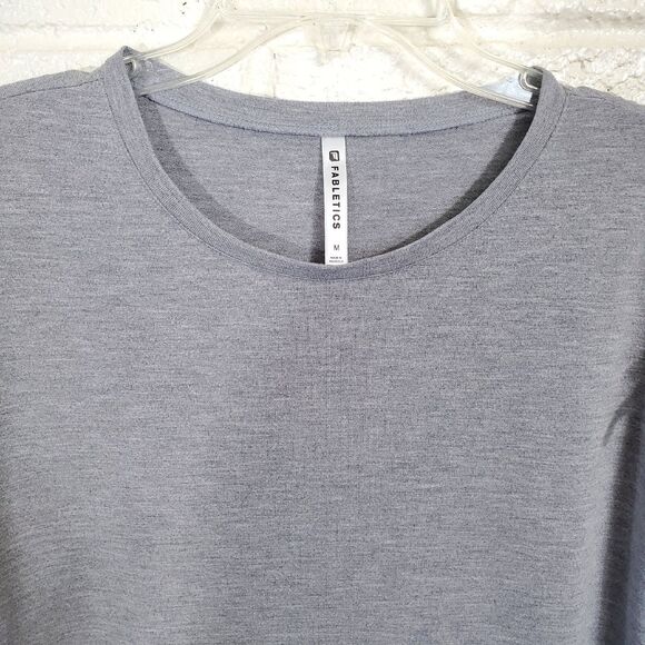 Fabletics Yani Mini Dress Size Medium Heathered Gray Jersey Knit Athleisure - Picture 4 of 9